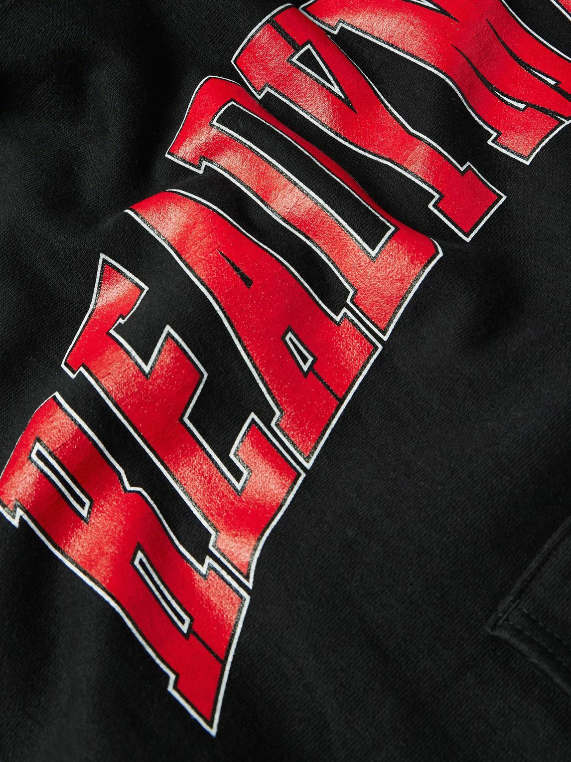 READYMADE - Logo-Print Cotton-Blend Jersey Hoodie - Black
