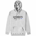 Vetements Flag Logo Hoody in Grey Melange