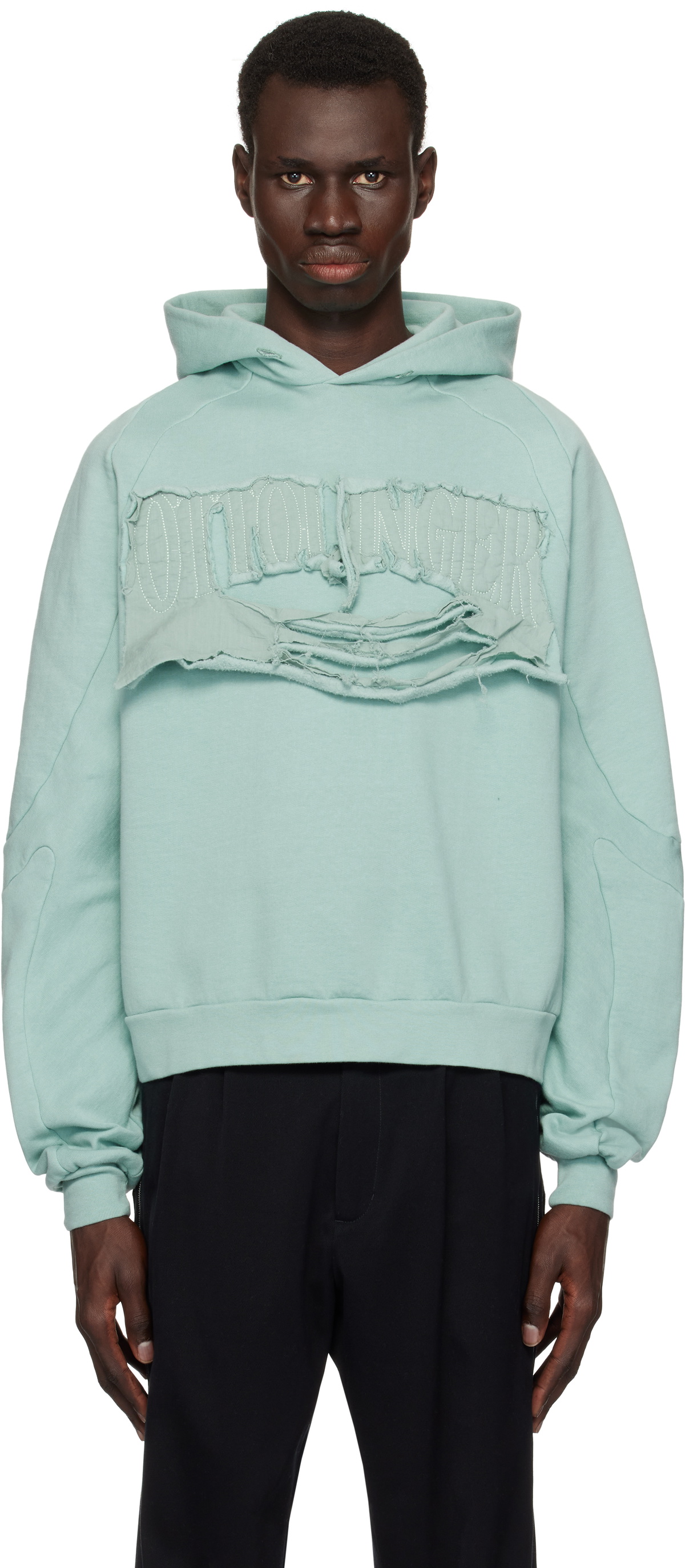 Ottolinger Black Multiline Zip Hoodie Ottolinger