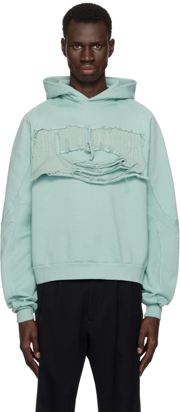 Photo: Ottolinger Blue Distressed Multiline Hoodie