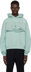 Ottolinger Blue Distressed Multiline Hoodie
