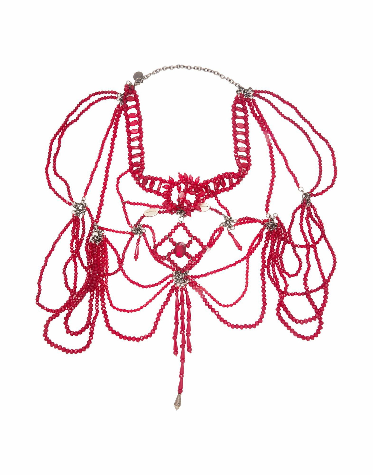 Alberta Ferretti Womens Necklace in Burgundy