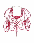 Alberta Ferretti Womens Necklace in Burgundy