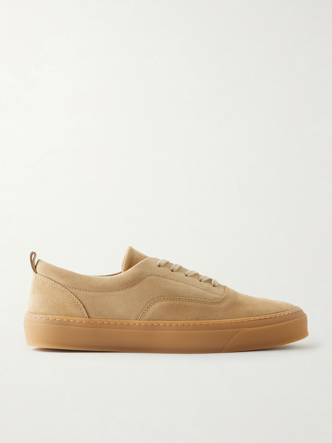 Mr P. - Classic Plimsoll Suede Sneakers - Brown