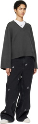 Axel Arigato Gray Rain V-Neck Sweater