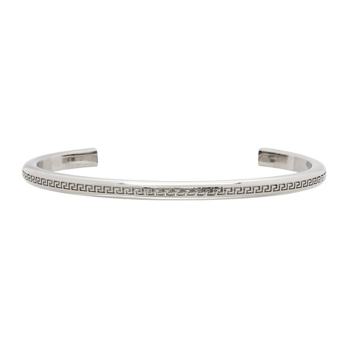 8mm Stainless Steel Silver Shinning Versace Bracelet For Mens And Boys