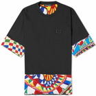 Dolce & Gabbana Men's Carretto Detail Crew Neck T-Shirt in Black