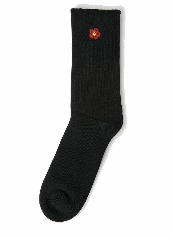 Photo: Flower Socks in Black