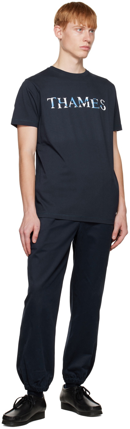 Thames MMXX. Navy Ticker Trousers