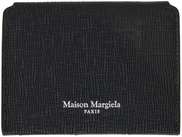 Photo: Maison Margiela Black Embossed Card Holder