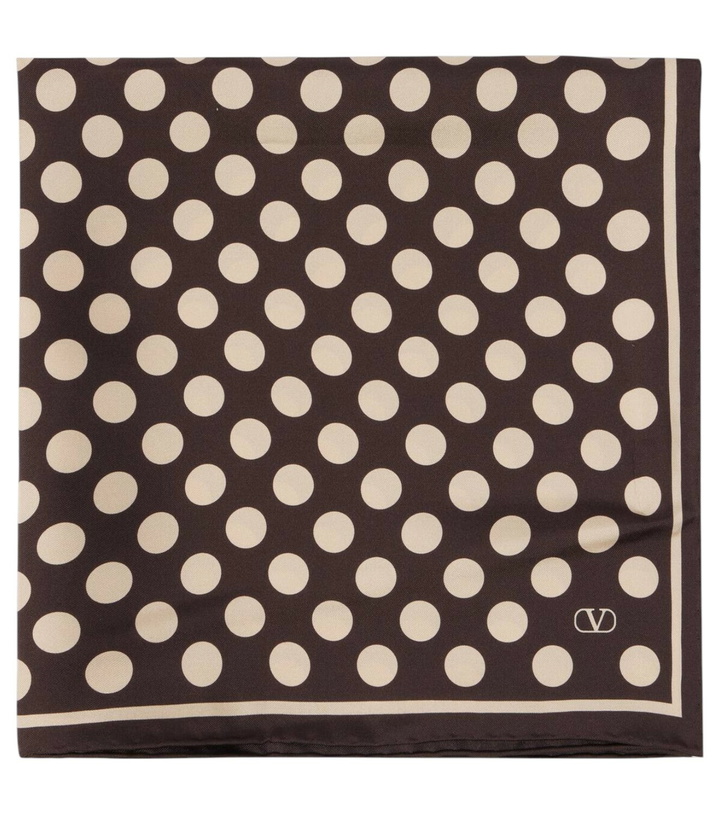 Photo: Valentino Garavani Opticool polka-dot silk scarf