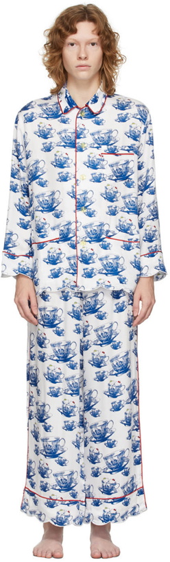 Photo: Undercover White & Blue Hello Kitty Edition Pyjama Set