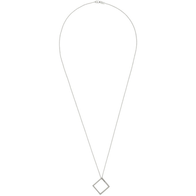 Photo: Le Gramme Silver Le 1.7 Grammes Square Pendant Necklace