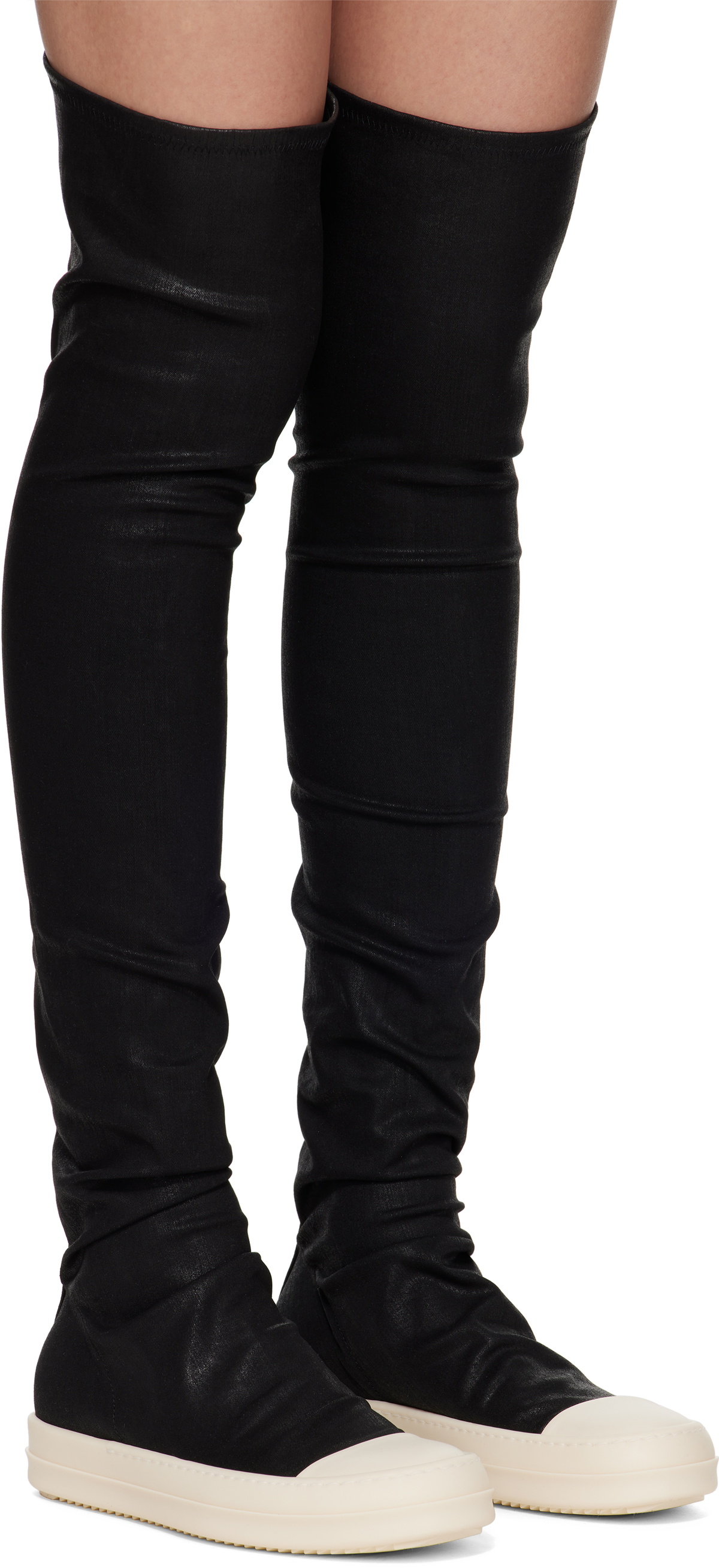 Rick Owens DRKSHDW Black Hollywood High-Sock Sneaks Tall Rick Owens DRKSHDW Black Hollywood High-Sock Sneaks Tall