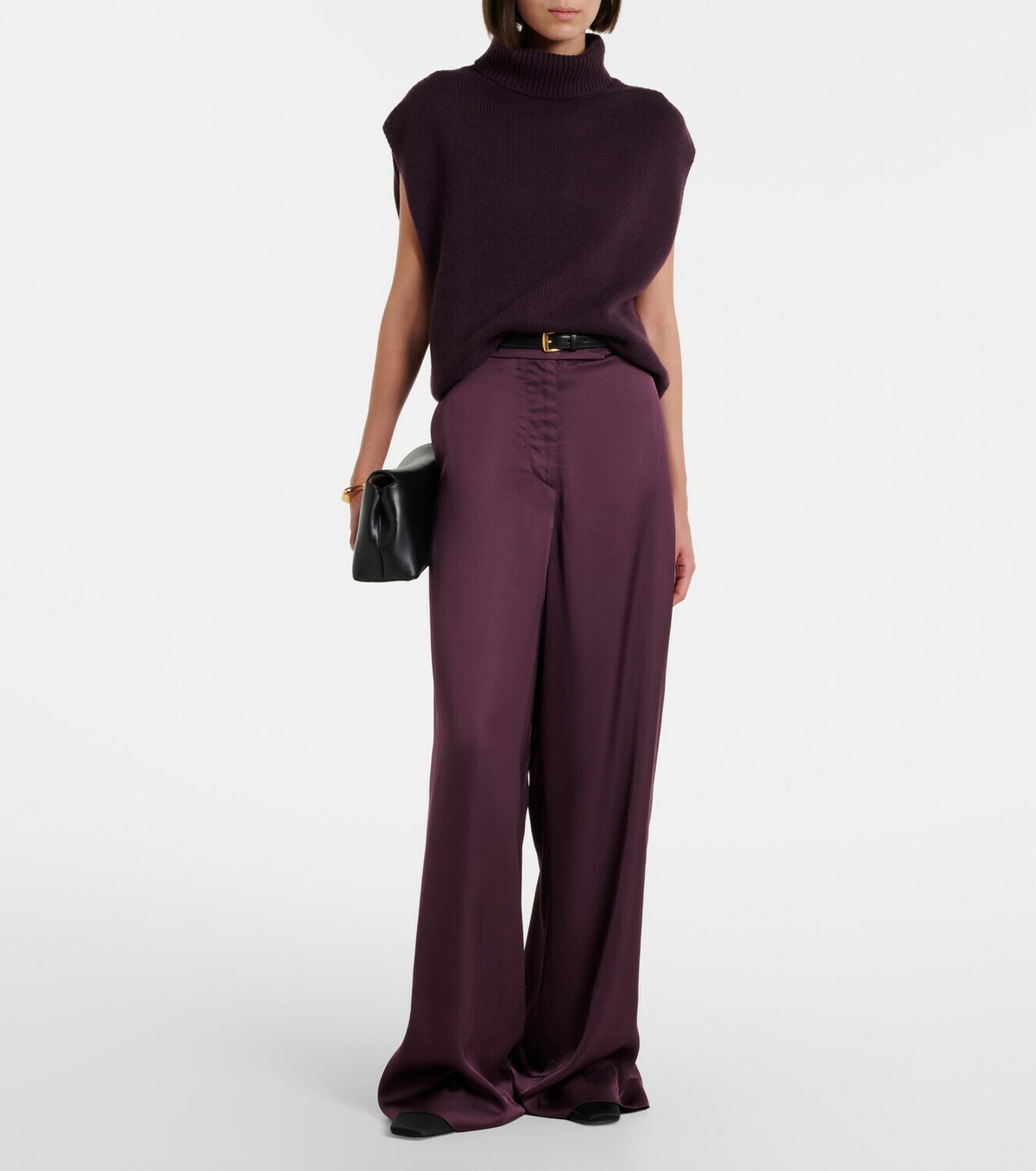 Jardin des Orangers Turtleneck wool and cashmere sweater vest