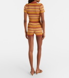 Bananhot Jack ribbed-knit striped shorts