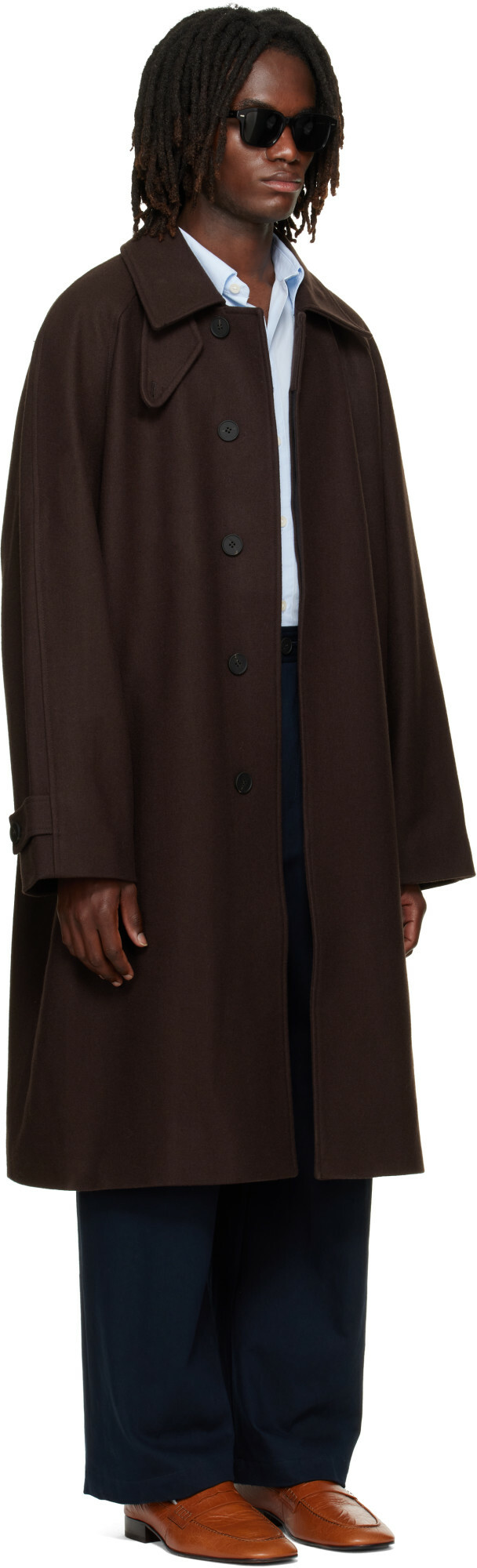Studio Nicholson Brown Cabo Wool Coat