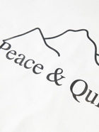 Museum Of Peace & Quiet - L'Horizon Logo-Print Cotton-Jersey T-Shirt - White