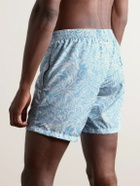 Altea - Slim-Fit Mid-Length Printed Swim Shorts - Blue