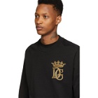 Dolce and Gabbana Black Embroidered Logo Sweatshirt