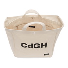 Comme des Garcons Homme Off-White Porter Edition Cotton Canvas Tote