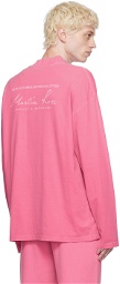 Martine Rose Pink Printed Long Sleeve T-Shirt