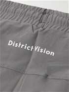 DISTRICT VISION - Zanzie Slim-Fit Logo-Print Stretch-Shell Track Pants - Gray