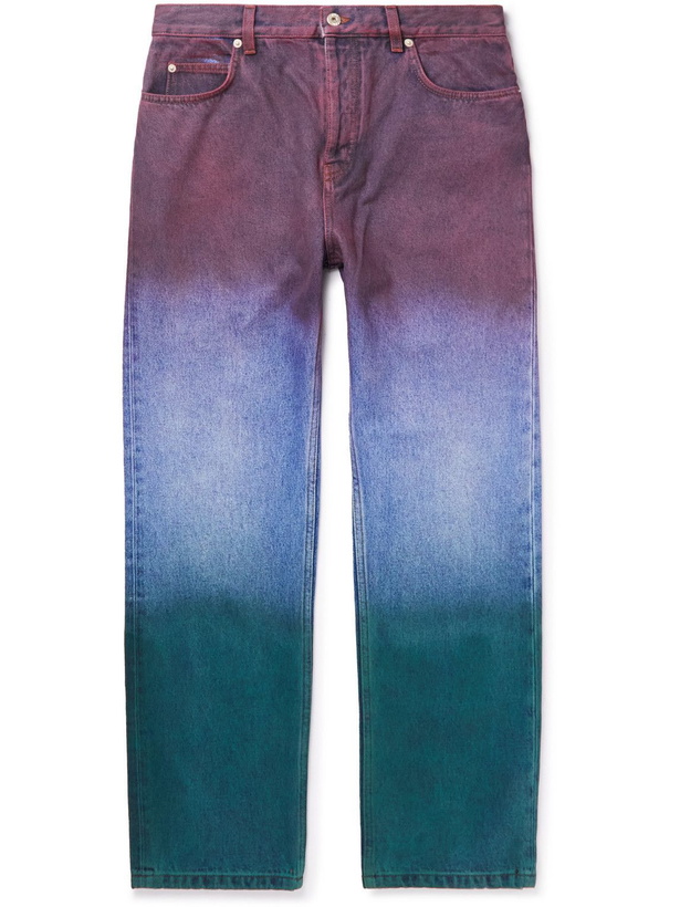 Photo: Loewe - Paula's Ibiza Straight-Leg Dégradé Jeans - Purple