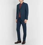 Caruso - Slim-Fit Unstructured Cotton Suit Jacket - Blue