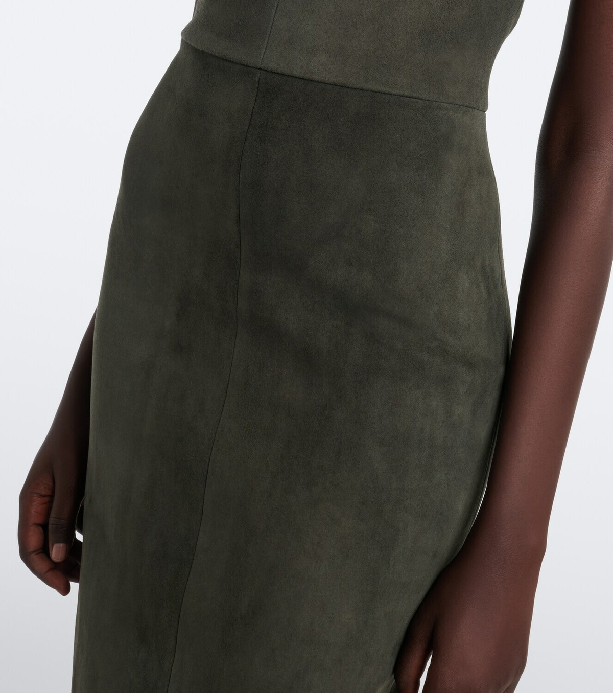Stouls Evita suede midi dress