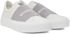 Givenchy White & Gray City Sport Sneakers
