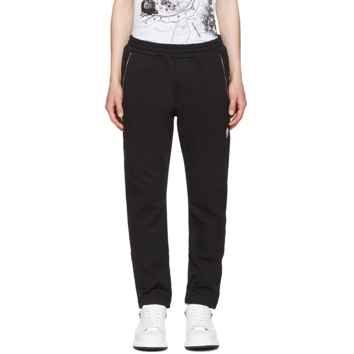 Photo: Alexander McQueen Black Zip Detail Lounge Pants