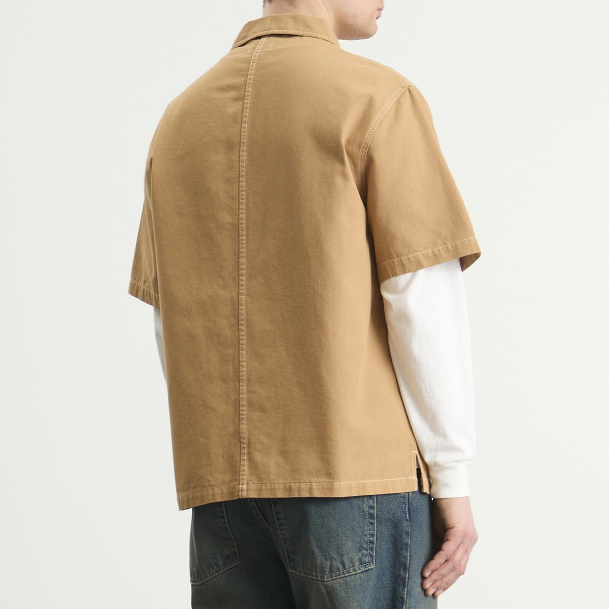 Stan Ray Men's Short Sleeve Painter Shirt in Apple Cinnamon Canvas