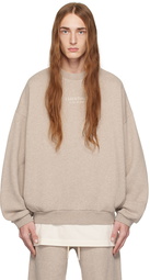 Fear of God ESSENTIALS Beige Crewneck Sweatshirt