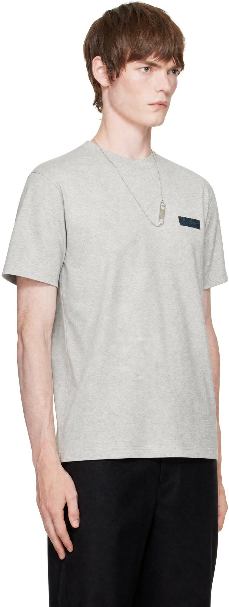 Givenchy Gray Regular Fit Logo T-shirt