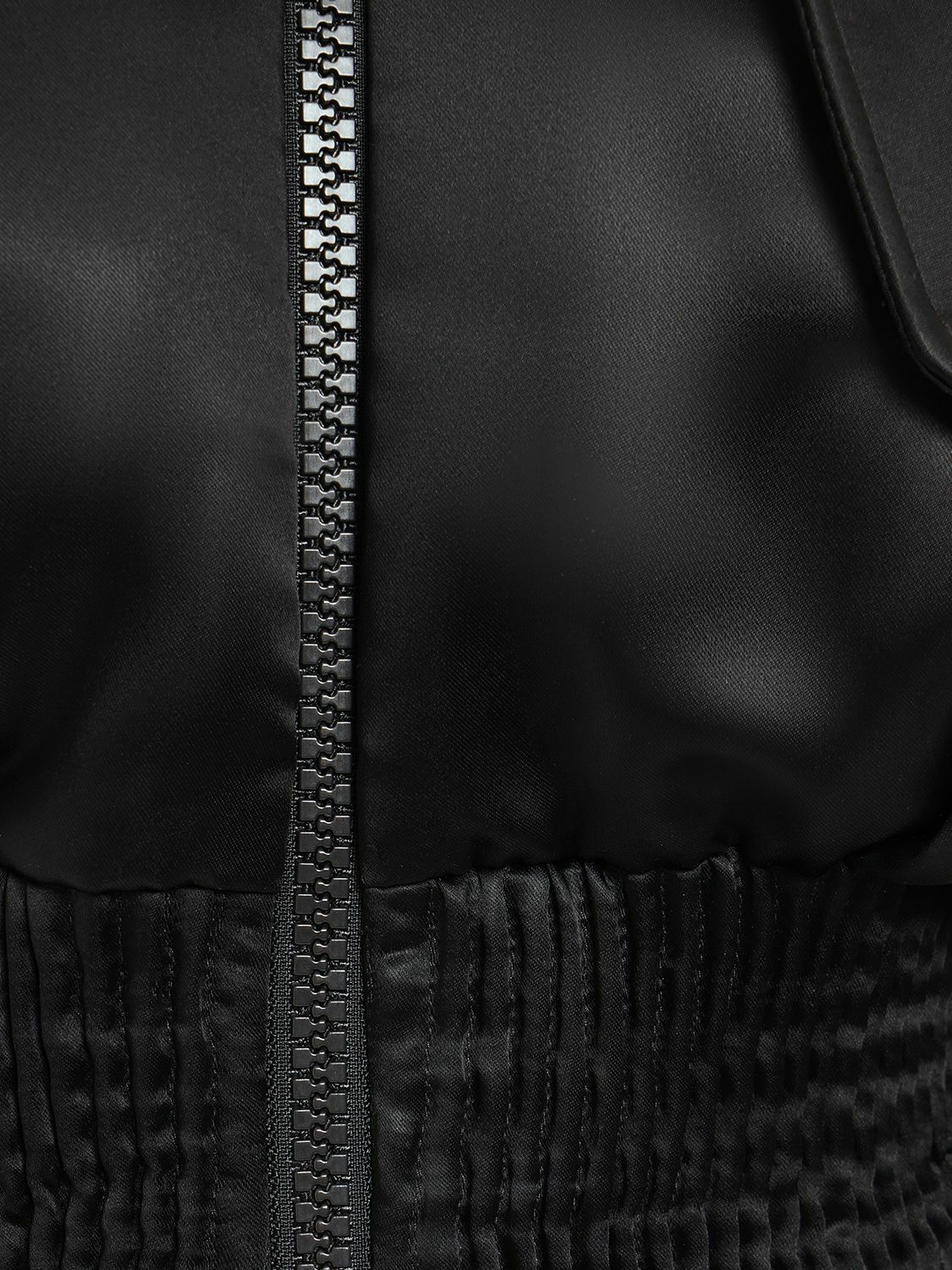 DOLCE & GABBANA - Draped Satin Cropped Bomber Jacket Dolce & Gabbana