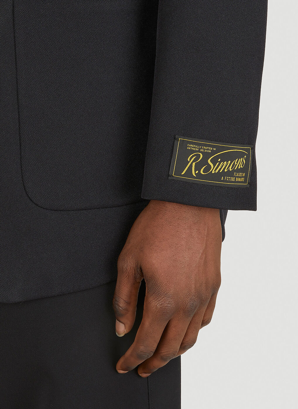 Resilencer Wide Notch Blazer in Black Raf Simons