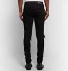 AMIRI - Thrasher Skinny-Fit Distressed Stretch-Denim Jeans - Black