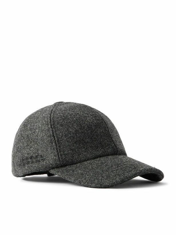 Photo: Marant - Tomas Logo-Embroidered Virgin Wool Baseball Cap - Gray