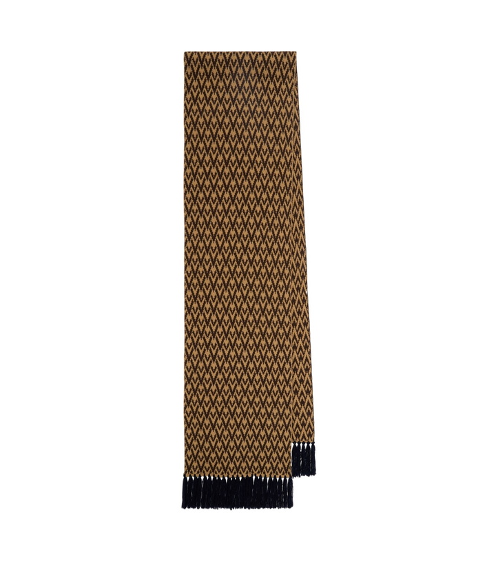 Photo: Valentino Garavani Toute La V virgin jacquard wool scarf