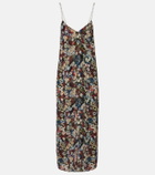 Khaite Taja floral silk slip dress