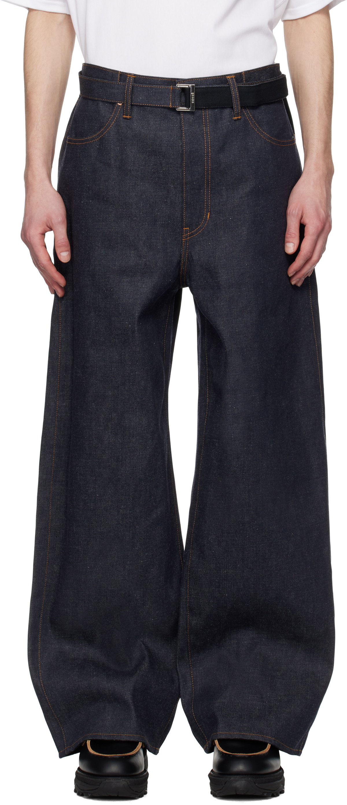 sacai Indigo Belted Jeans Sacai