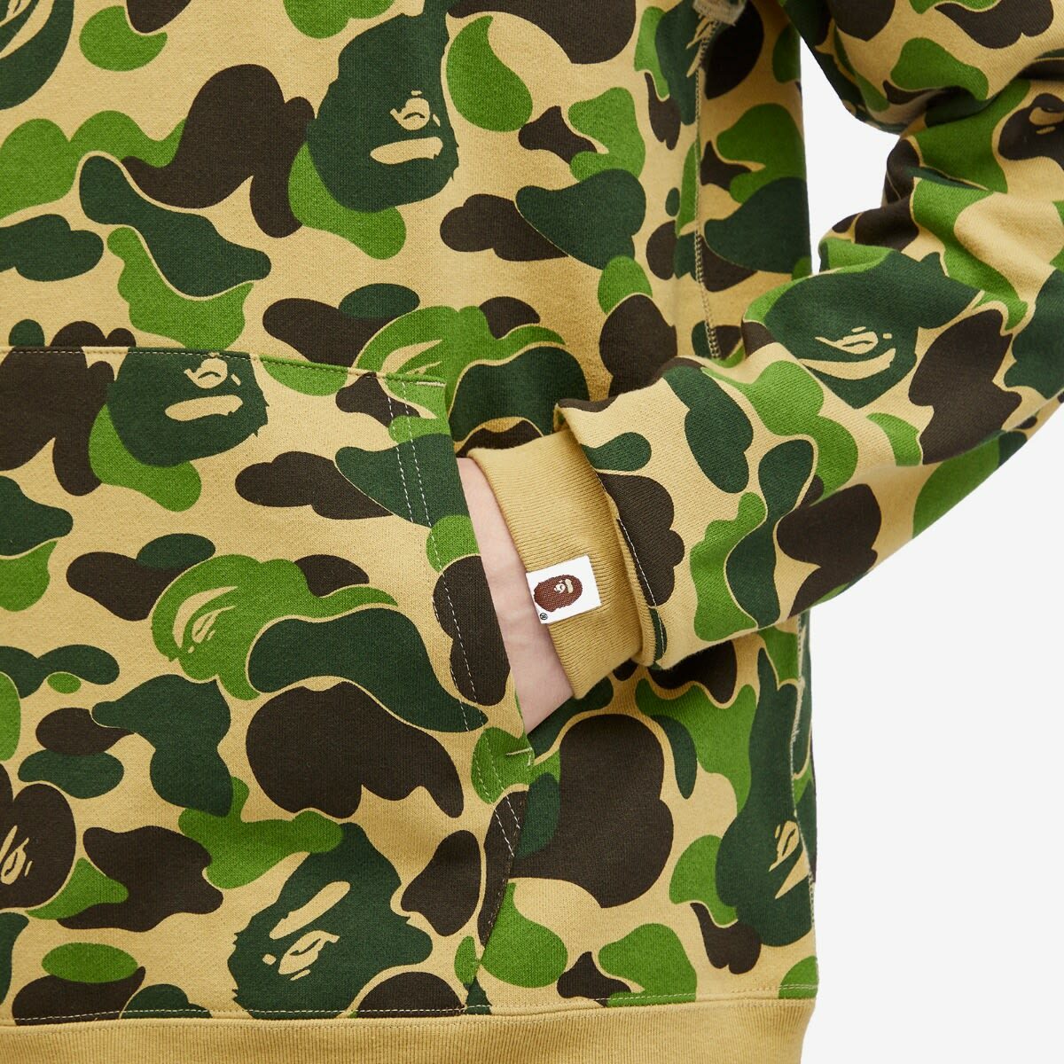 A Bathing Ape Men's ABC Camo 2nd Ape Pullover Hoodie in Green