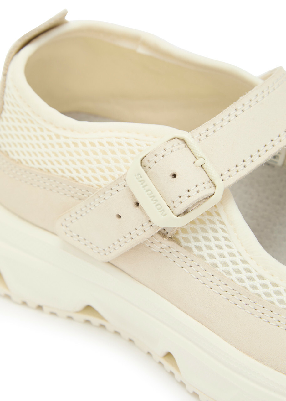 Salomon RX Marie-jeanne Mesh and Nubuck Sneakers Cream