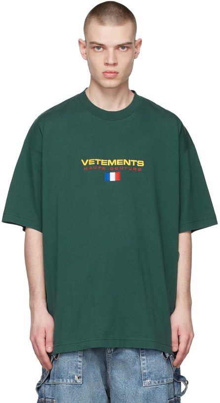 Photo: VETEMENTS Green Haute Couture Logo T-Shirt