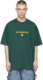 VETEMENTS Green Haute Couture Logo T-Shirt