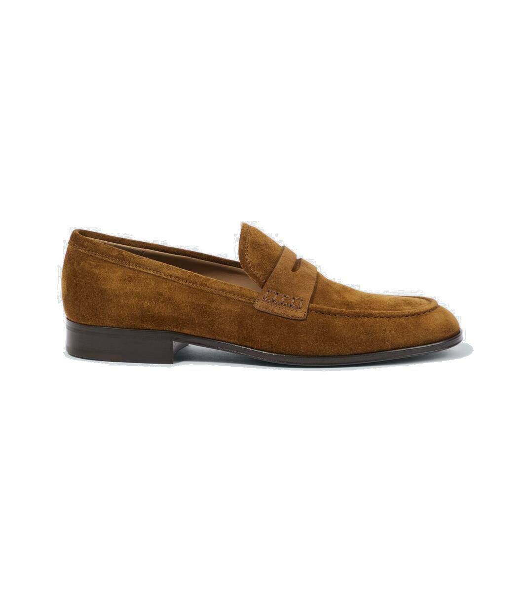 【Gianvito Rossi】 Giorgia suede penny loafers GIANVITO ROSSI Giorgia leopard-print suede loafers | NET-A