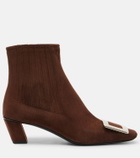 Roger Vivier Belle Vivier 45 suede ankle boots