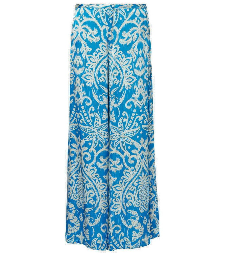 Photo: Poupette St Barth Clea high-rise printed wide-leg pants