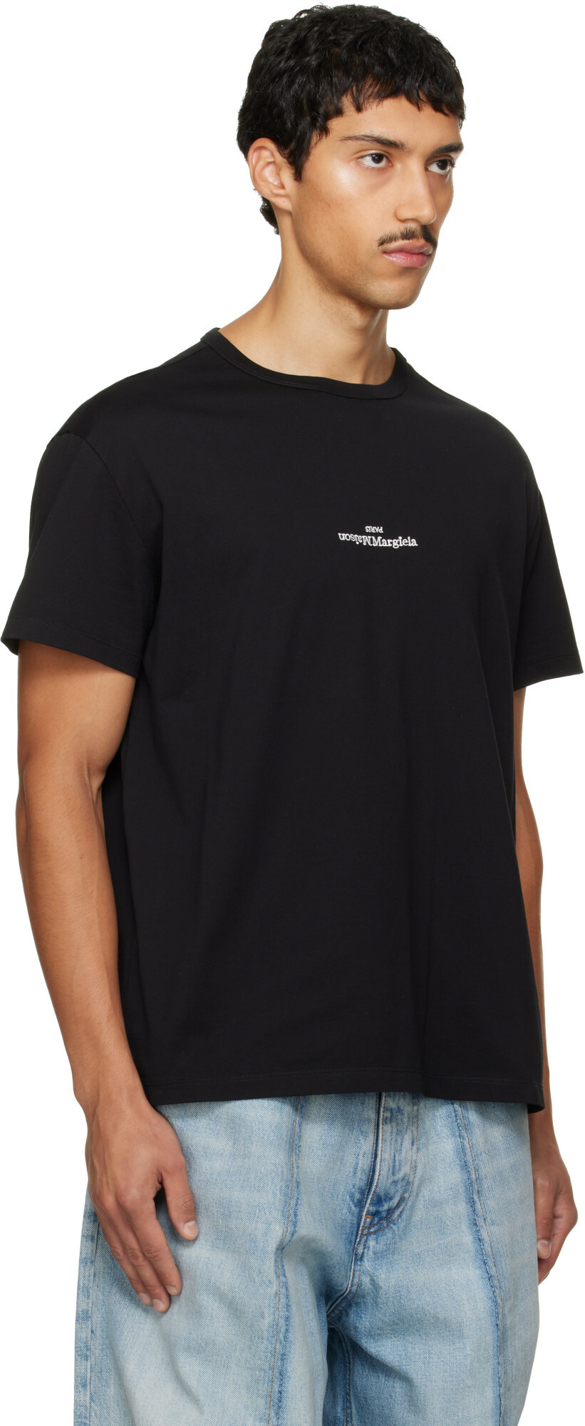 Maison Margiela Black Logo Cotton T-shirt
